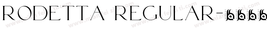 Rodetta Regular字体转换